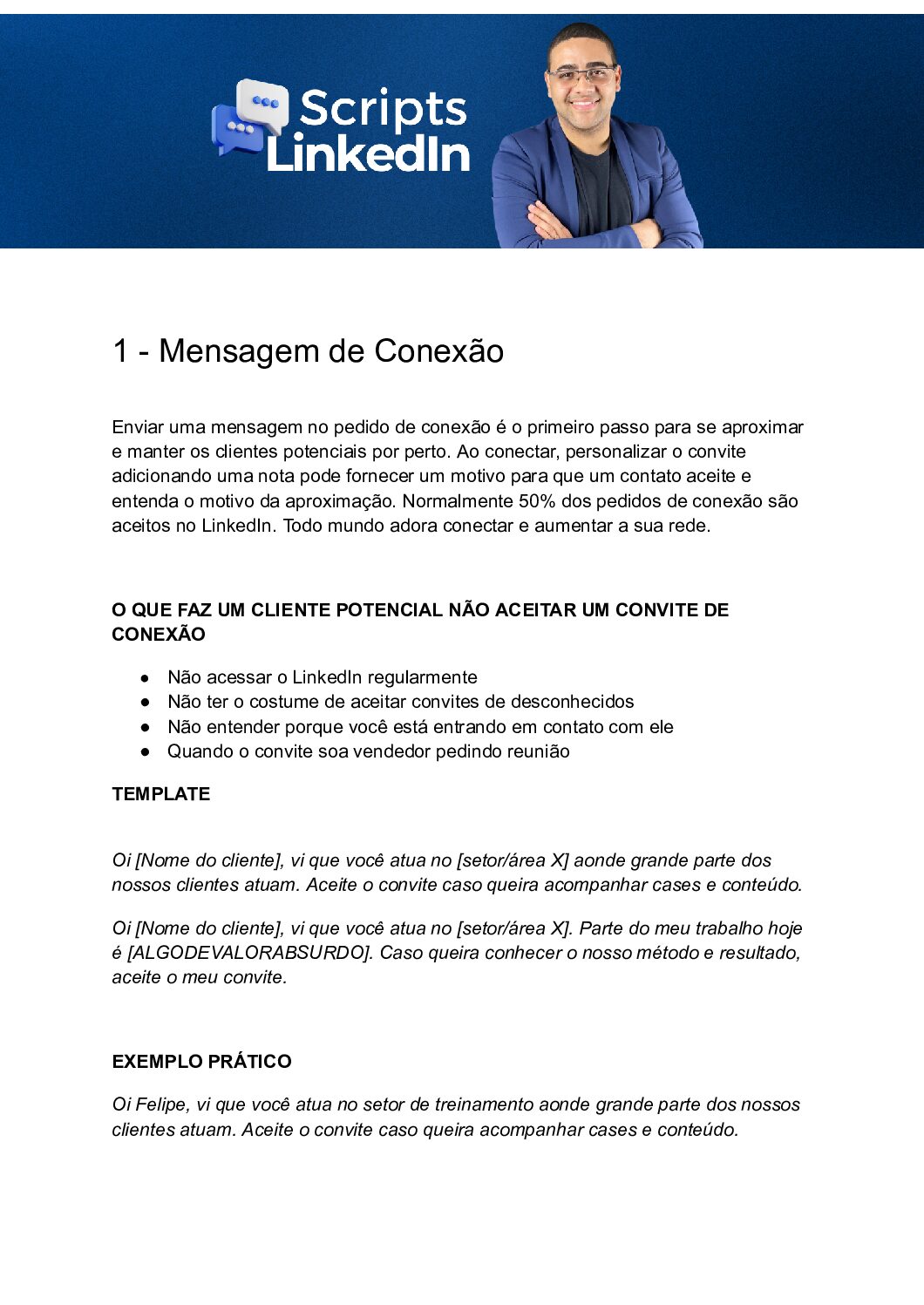 Scripts LinkedIn – Modelos de Mensagens de Prospecção e Engajamento